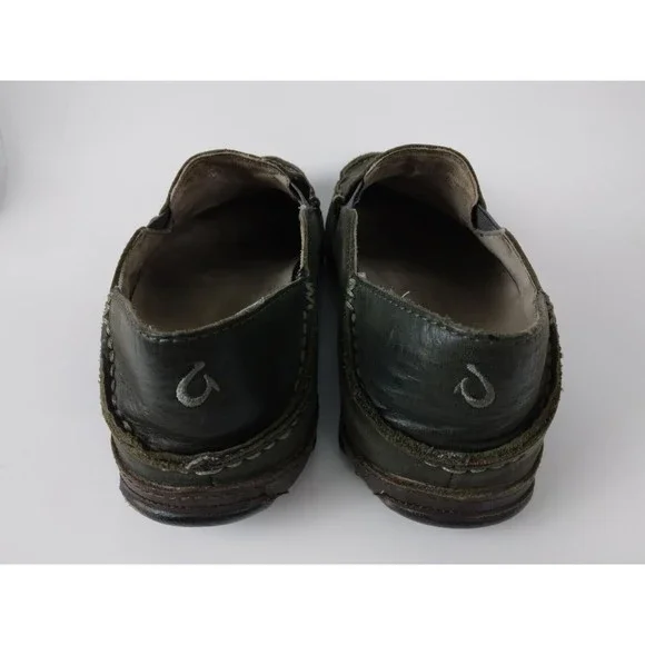 Olukai Moloa Dark Brown Leather Slip On Shoe Mens Size US 9 EUR 42 - Picture 6 of 9